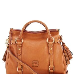 Dooney & Bourke Tan Florentine Satchel with Gold Accents